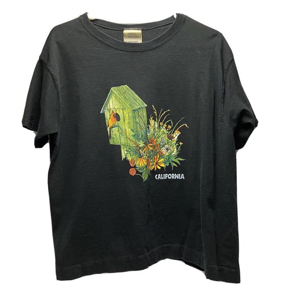 California T Shirt Fruit Of The Loom Clothing Womens Size L 19x24 Vintage - Picture 1 of 4